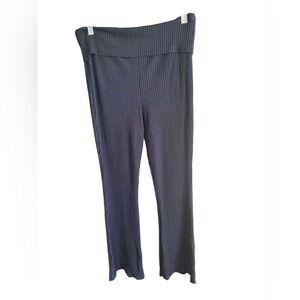 Wild Fable Women's Size M Ribbed Foldover Waistband Flare Leggings Navy